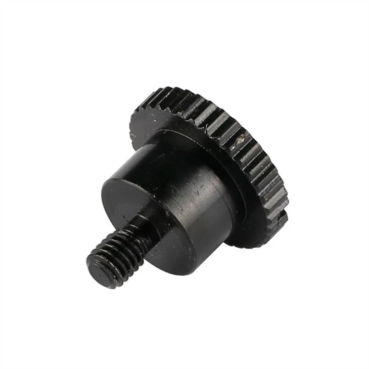 Small black slotted thumb screw