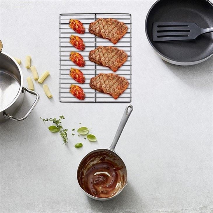 Slitsterkt stálvír grillgrind